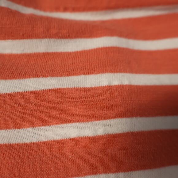J.Crew Striped Cotton Dress Womens Preppy Nautical Coastal Coral Pockets Size XS - Picture 6 of 9